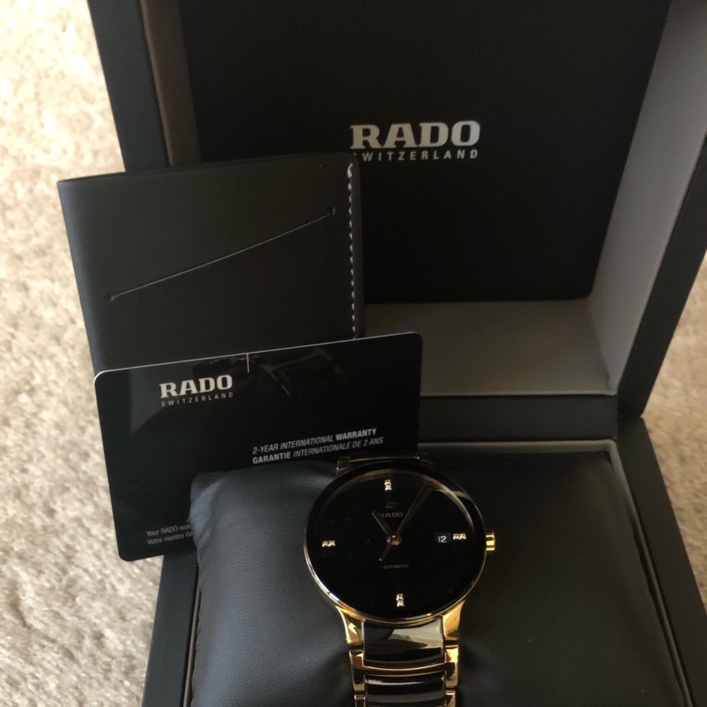 NIB. Centrix Diamond Ceramic Bracelet Watch, 38mm - Picture 3 of 7